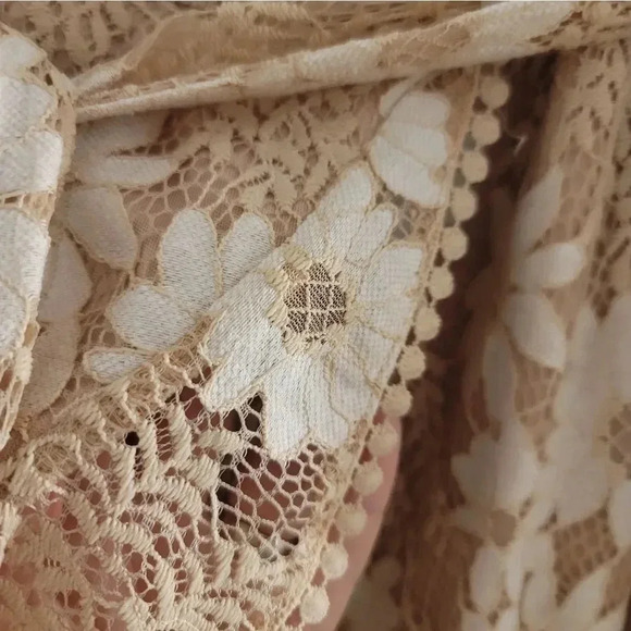 Cute nude color lace dress - Picture 2 of 5